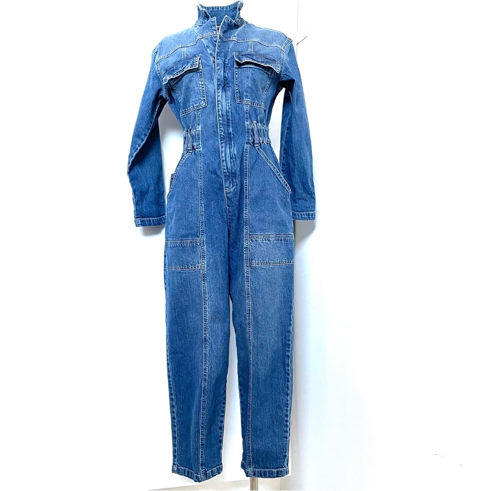 Universal Thread Dark Wash Denim Jumpsuit Size 6